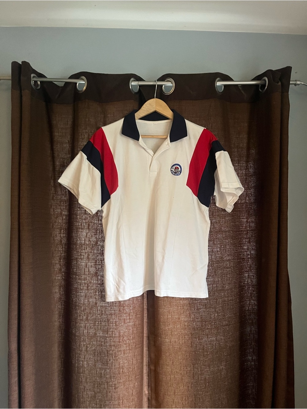 Classic Kiwi’s Fly White Polo with Red & Navy Accents